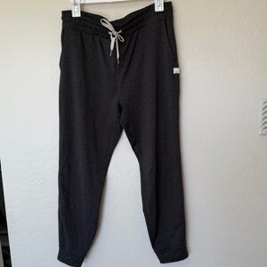Vuori Black Sweatpants with Gray Drawstring